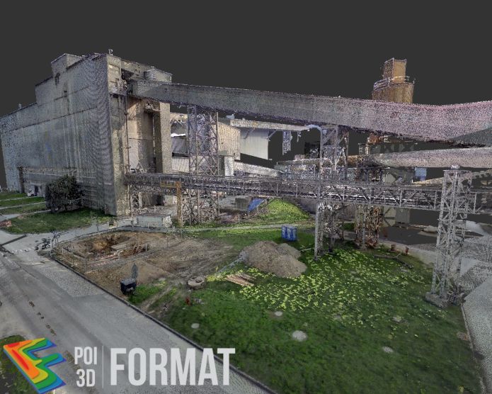 Laser scanning of a cement plant
